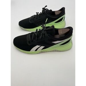 Reebok Nanoflex Mens Size 12 Classic Running Sneakers Black Green Low Top 1Y3501